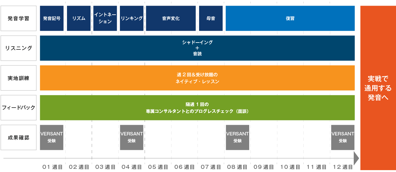 コーチング英会話「トライズ」発音を習得するための３ヶ月間の学習プロセス